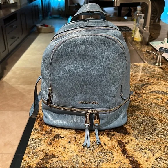 MICHAEL Michael Kors | Bags | Michael Kors Blue Backpack  display picture 2